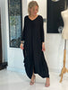 Long sleeves Calligraphy Dress - Black (4260186030213)