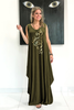 Life Sleeveless V Neck Cotton Maxi Dress - Olive (3930548600876)