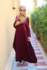 Long V-Neck Cotton Dress C (5867070881946)