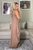 Sleeveless Round Neck Cotton Maxi Dress - Mocha (5794675097754)