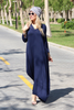 Long V-Neck Cotton Dress C (5867070881946)
