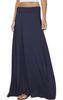 Maxi Cotton Jersey Skirt With Elastic Waist (6306496381102)