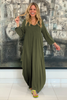 Long V-Neck Cotton Dress C (5867070881946)