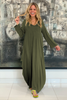 Long V-Neck Cotton Dress C (5867070881946)