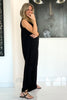 Black Cotton Harem Jumpsuit - Black (3890508660780) (5714700402842)