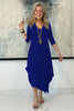 Long Sleeves V Neck Total Comfort Dress (5873935483034)