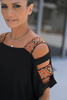 Cutout Shoulder Top With Weaved Straps - Red Straps (6596017750190)