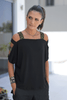 Cutout Shoulder Top With Weaved Straps (6596017750190)