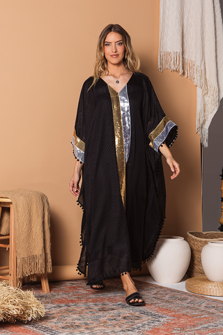 Double Dazzle Sequin Kaftan