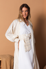 Nile Thin Striped Linen Abaya Set