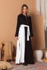 Noir Et Blanc Belted Jersey Maxi Dress