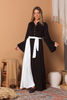 Noir Et Blanc Belted Jersey Maxi Dress