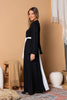 Noir Et Blanc Belted Jersey Maxi Dress