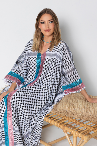 Double Dazzle Kuffiyeh Kaftan