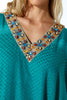 Mosaic Kaftan With Intricate Colorful stones and Beads Detailing