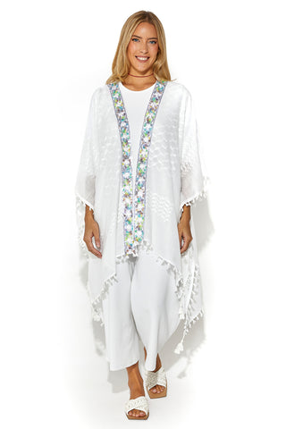 Stardust Kimono Cardigan With Sparkling Sequin Detailing