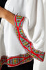 Gigi  Renaissance Oversized Poncho Cardi With Border Detailing