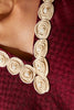 Marjan Kaftan With Braided Rafia Lace Adorned Pearls Detailing