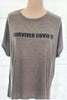 Survived Covid Asymmetrical Tee - Grey (4935506559109)