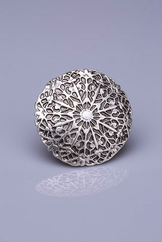 Silver Plated Magnetic Brooch - Karma (1649662591020)