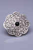 Silver Plated Magnetic Brooch - Adara / Black (1649705844780)