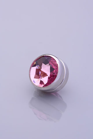 Silver Plated Scarf Magnet - Pink (1649621991468)