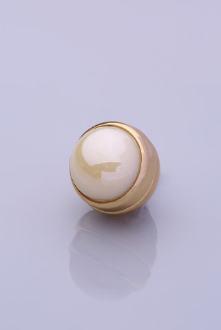 Gold Plated Scarf Magnet - Bright Cream (1649633591340)