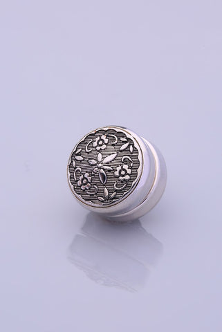 Silver Plated Scarf Magnet - Anthracite (1872964714540)