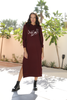 Hoodie Dress In French Terry Fabric & Side Slits (7511925260532) (7512057905396)