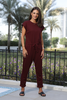 Cap Sleeves Jumpsuit In French Terry Fabric (7521072906484) (7524311335156)