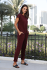 Cap Sleeves Jumpsuit In French Terry Fabric (7521072906484) (7524311335156) (7524312711412)