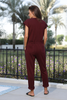 Cap Sleeves Jumpsuit In French Terry Fabric (7521072906484) (7524311335156) (7524312711412)