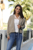 Viscose Long Sleeves Open Front Jacket With Pull Ropes (7516661874932) (7516708602100)