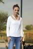 Ribbed Knit Collar Strapped Top (7506156945652) (7506167529716)