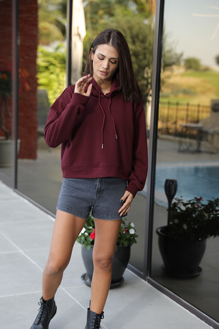 Box Fit Hoodie In French Terry Fabric (7521137131764) (7534536327412)