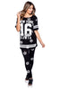 Snowflake Print New York Christmas Loungewear Co Ord Set - Gingerlining (8266392904)