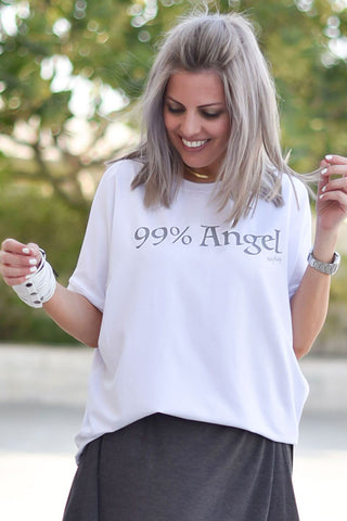Get It Right Basic Tee- White / 99% Angel (4565447114885)