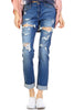 Boyfriend Jeans- Medium Denim - Gingerlining (7877370696)