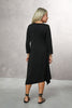 Long Sleeves Asymmetrical Dress With Sadu Hamsa (7321671008430) (7355103936686)