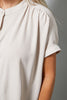 Shoulder Pleats Button Down Shirt (7323112407214)