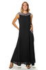 Shoug A-Line Textured Linen Dress With Back V-Layer Neckline (7912626684148)