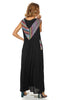 Shoug A-Line Textured Linen Dress With Back V-Layer Neckline (7914737402100)