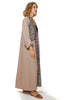 Zainab Textured Crepe Silk Abaya With Kafya Patch & Tassels Detailing (7907075195124)