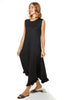 Sleeveless Jalila Cotton Jersey Frill Dress With Round Neckline (7915365728500) (7915650449652)