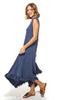 Sleeveless Jalila Cotton Jersey Frill Dress With Round Neckline (7915365728500)