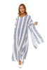 Rey Striped Soft Linen Katan With Batwing Sleeves (8055920918772)