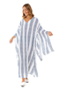 Rey Striped Soft Linen Katan With Batwing Sleeves (8055920918772)
