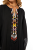 Leil Kaftan With A Long Beaded Neckline And Colorful Tassels (8055937106164)