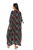 Falak Geometric Abaya With Embroidered Borders & Sleeve Tassels - Navy (8054751953140)
