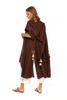 Sabrina Crepe Abaya With Hoodie & Tassels - Brown (8054790390004)